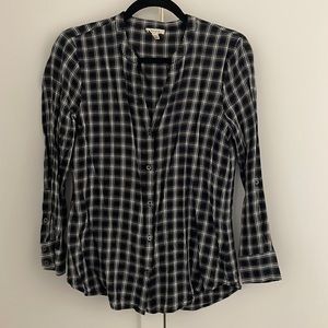 Button up plaid pattern blouse from Soft Joie size XS